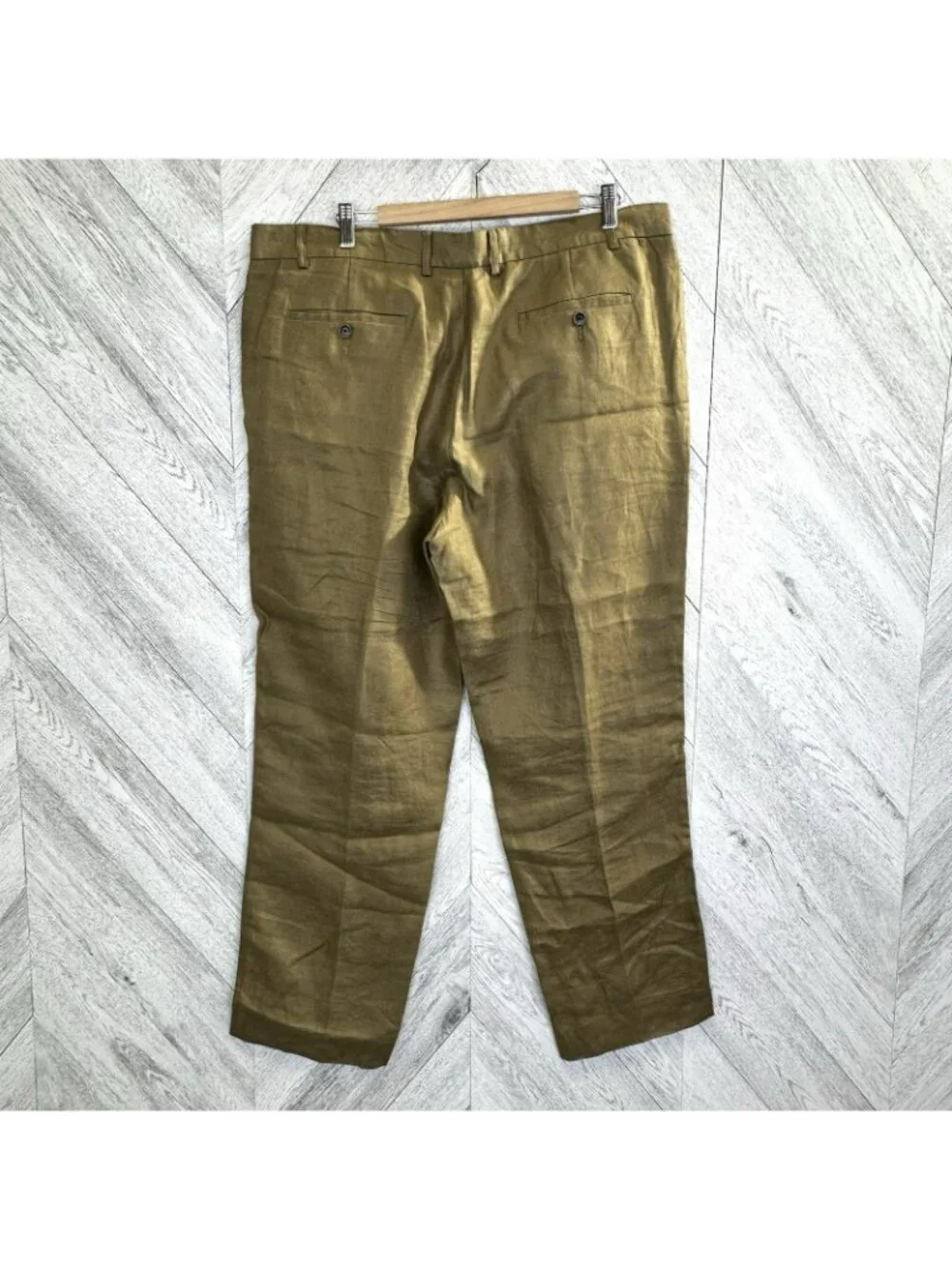 Tommy Bahama Pants Mens Size 40x32 Khaki Tan 100% Irish Linen Trouser